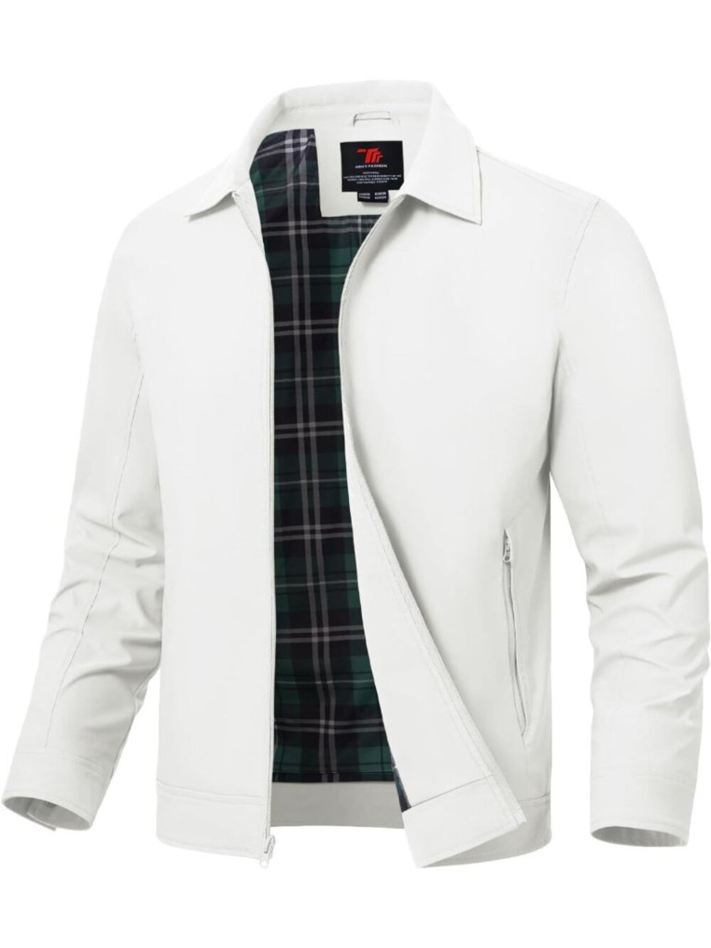 Lightweight Men's Windbreaker Jacket - Full Zip Casual Coat with Pockets for